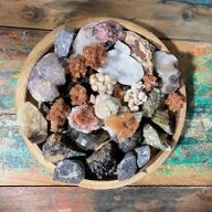 Exemplar av Mineraler - Kalkopyrit (ca 80 stycken)