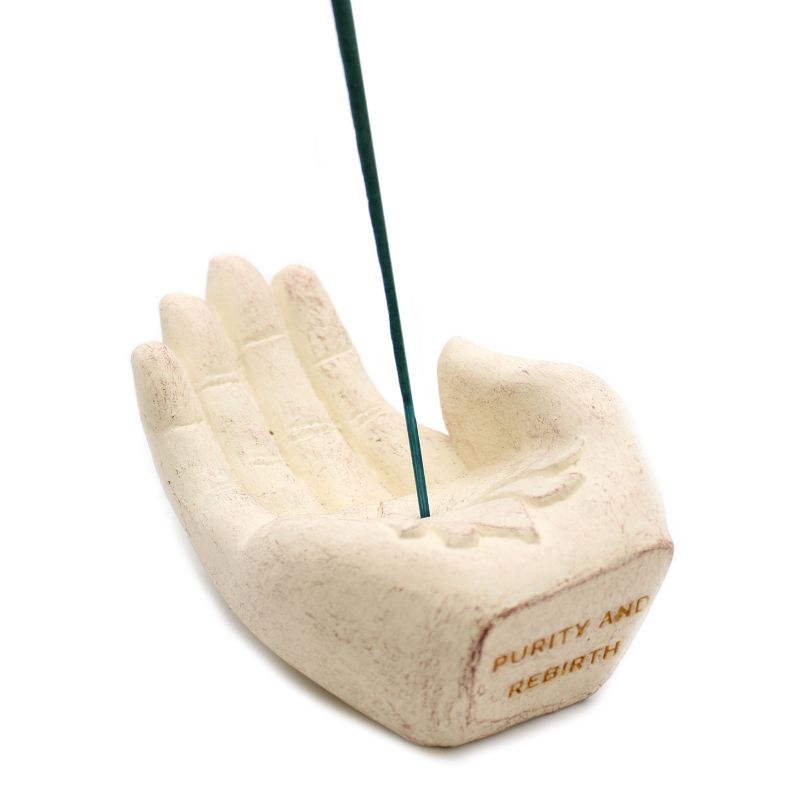 Hand Rökelsebrännare - Lotus (vit)
