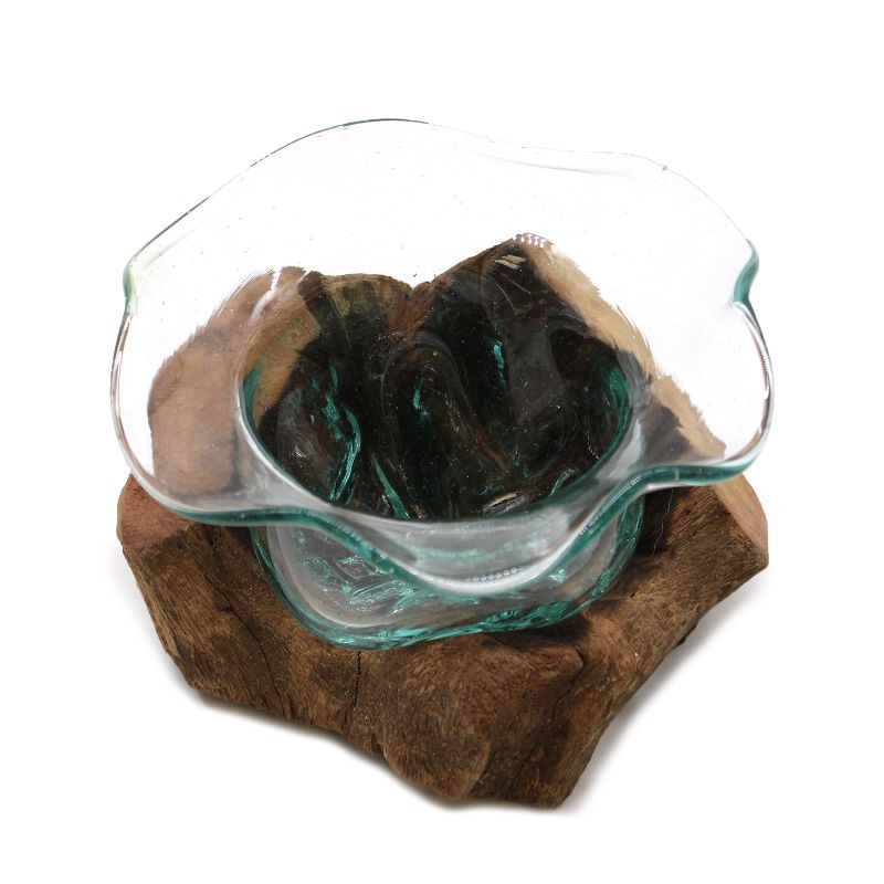 Smält Glas på Trä - Fancy Skål