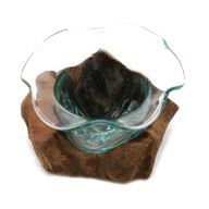 Smält Glas på Trä - Fancy Skål