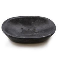 Klassisk Oval Svart Tvålfat av Marmor