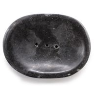 Klassisk Oval Svart Tvålfat av Marmor