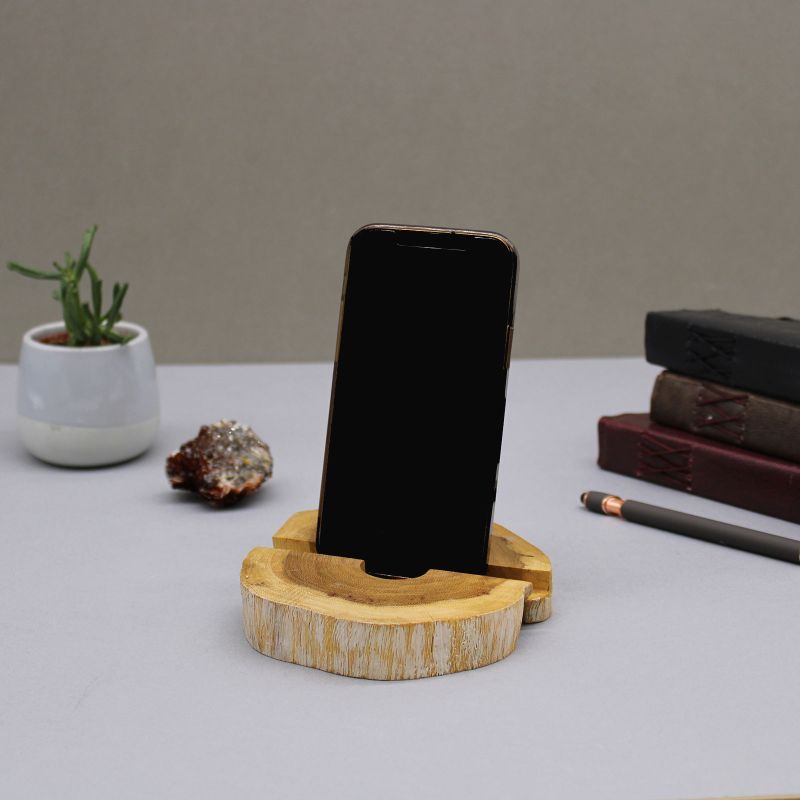 Stor Mobilhållare i Gamalträ - Vittvättad