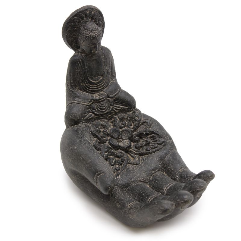 Buddha & Hand Rökelsebrännare (svart)