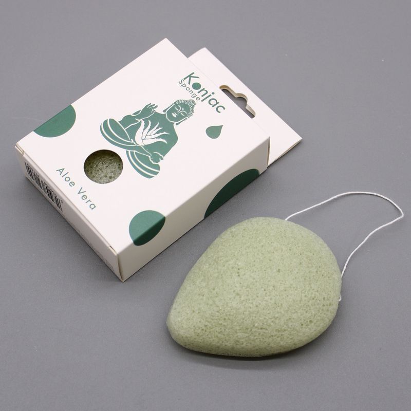 Tårformad Konjac Svamp - Aloe Vera - Helande