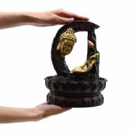 Bordsfontän - 30cm - Gyllene Buddha & Lotus