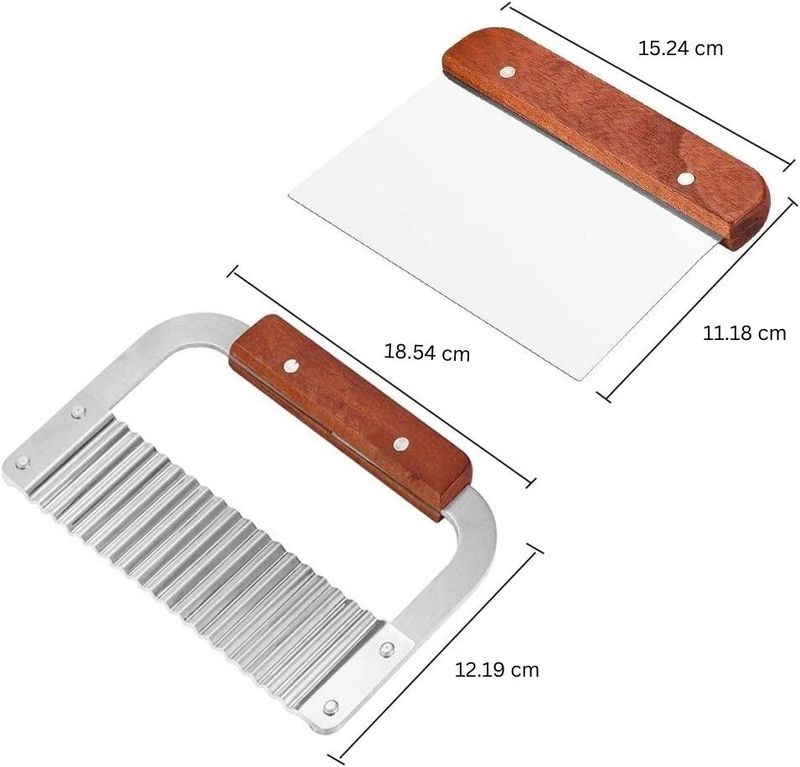 Set med Tvålskärare i Trä - Rak och Vågig