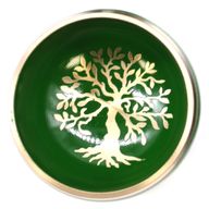 Klangskålsset Grön - Livets Träd 10.7cm