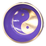 Klangskålsset Vit & Lila - Yin & Yang 10.7cm