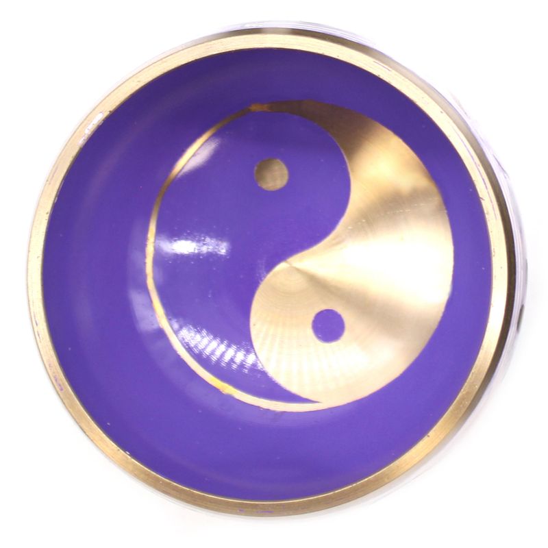 Klangskålsset Vit & Lila - Yin & Yang 10.7cm