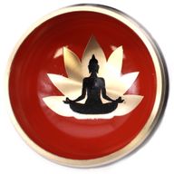 Klangskålsset Svart & Orange - Buddha 10.7cm