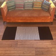 Indisk Bomullsmatta - 70x170cm - Svart / Grå