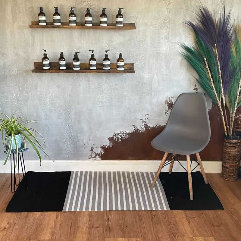 Indisk Bomullsmatta - 70x170cm - Svart / Grå
