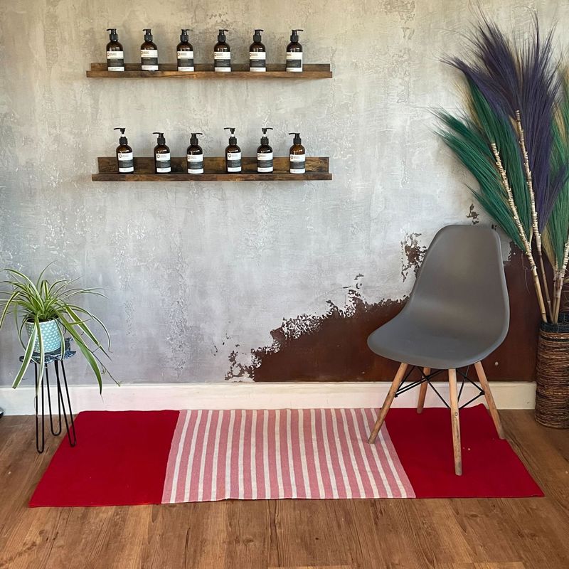 Indisk Bomullsmatta - 70x170cm - Röd / Rosa