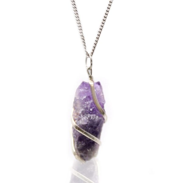 Ädelstenshalsband Kaskad - Grov Ametist
