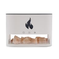 Doftspridare med Vit Flamma - Himalayasalt-kammare - USB-C - Flammeffekt