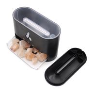 Doftspridare med Vit Flamma - Himalayasalt-kammare - USB-C - Flammeffekt