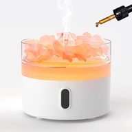 Himalayasalt Doftspridare - Nattlampa - USB-C - Flammeffekt (Salt ej inkluderad)