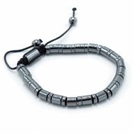 Magnetisk Shamballa Armband av Hematit -  Cylindrar & Cirklar