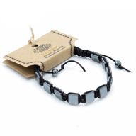 Magnetisk Shamballa Armband av Hematit -  Platta Kuber