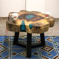 Soffbord av Tamarindträ och Harts - Aqua