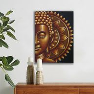 Guld Buddha & Mandala 60x80cm