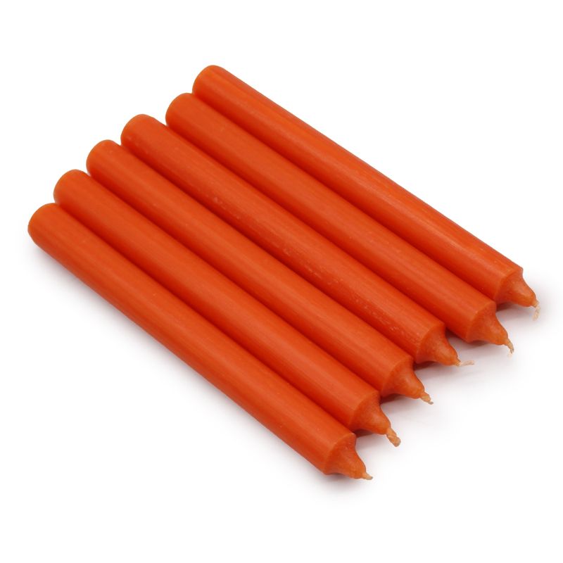 Enfärgade Middagsljus i Bulk - Rustik Orange