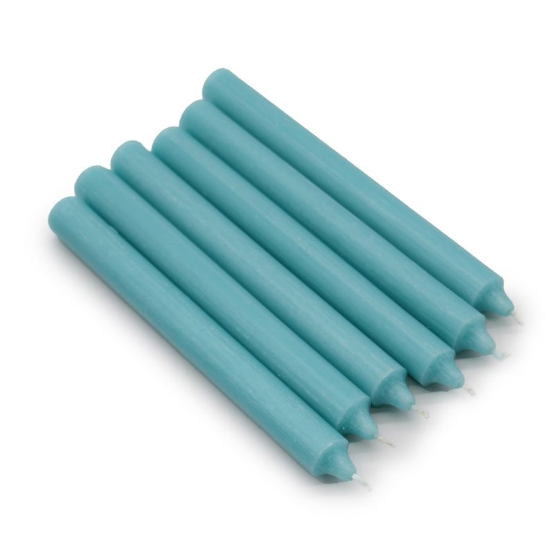 Enfärgade Middagsljus i Bulk - Rustik Aqua