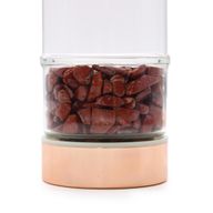 Teinfusionsflaska med Kristaller - Roséguld - Röd Jaspis