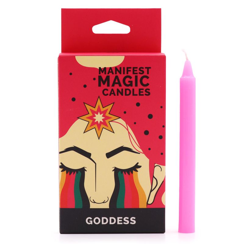 Magiska Ljus för Manifestation (12 st) - Rosa - Gudinna