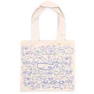 Stor Shoppingkasse i Bomull - 38x42cm - Havsliv