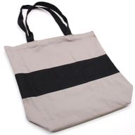 Tvåfärgad Kasse i Bomull - 38x42x12cm - Grå & Svart