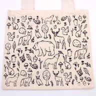Stor Shoppingkasse i Bomull - 38x42cm - Skogsliv