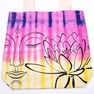 Batikväskor av Bomull - Lotus Buddha - Flerfärgad - Naturlig Handtag
