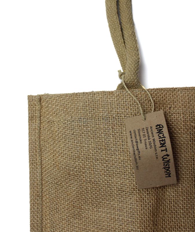 Stor Shoppingkasse av Jute med Flaskhållare