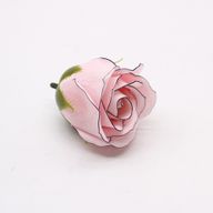 Tvålblommor till Hantverk - Mellanstor Ros - Ljusrosa med Svart Kant