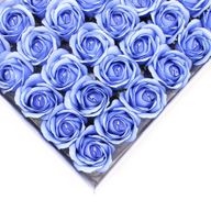 Tvålblommor till Hantverk - Mellanstor Ros - Blå med Svart Kant