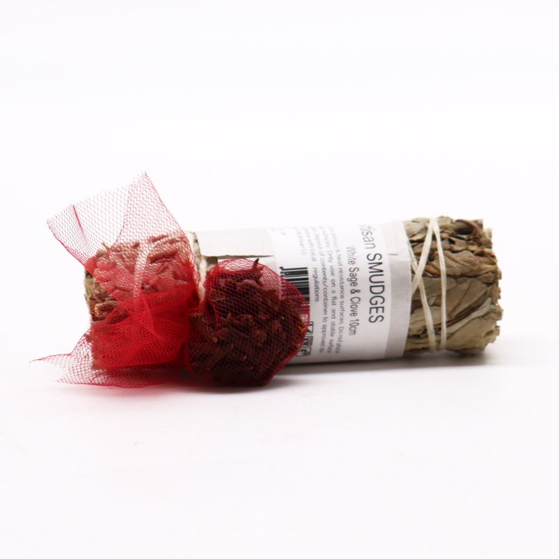 Smudge Stick - Vit Salvia & Kryddnejlika 10cm