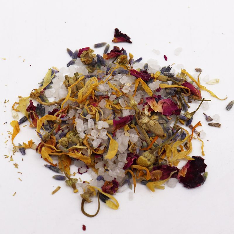 Blandning med Torkade Blommor till Bad 140g - Utan Etikett