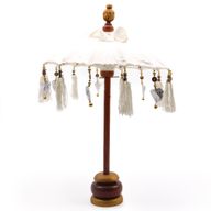 Bali Dekorativ Parasoll till Hemmet - Kanvas - Naturlig - 40cm