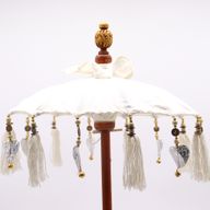 Bali Dekorativ Parasoll till Hemmet - Kanvas - Naturlig - 40cm