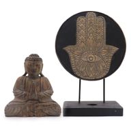 Buddha Feng Shui Set - Hamsa - Grå