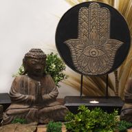 Buddha Feng Shui Set - Hamsa - Grå