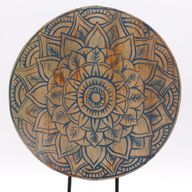 Buddha Feng Shui Set - Mandala Blomma - Blå