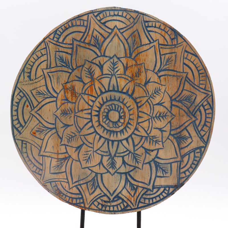 Buddha Feng Shui Set - Mandala Blomma - Blå
