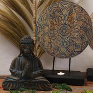 Buddha Feng Shui Set - Mandala Blomma - Blå