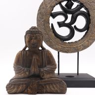 Buddha Feng Shui Set - Om - Grå & Svart