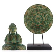 Buddha Feng Shui Set - Buddha Knut - Grön