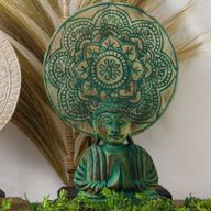 Buddha Feng Shui Set - Buddha Knut - Grön