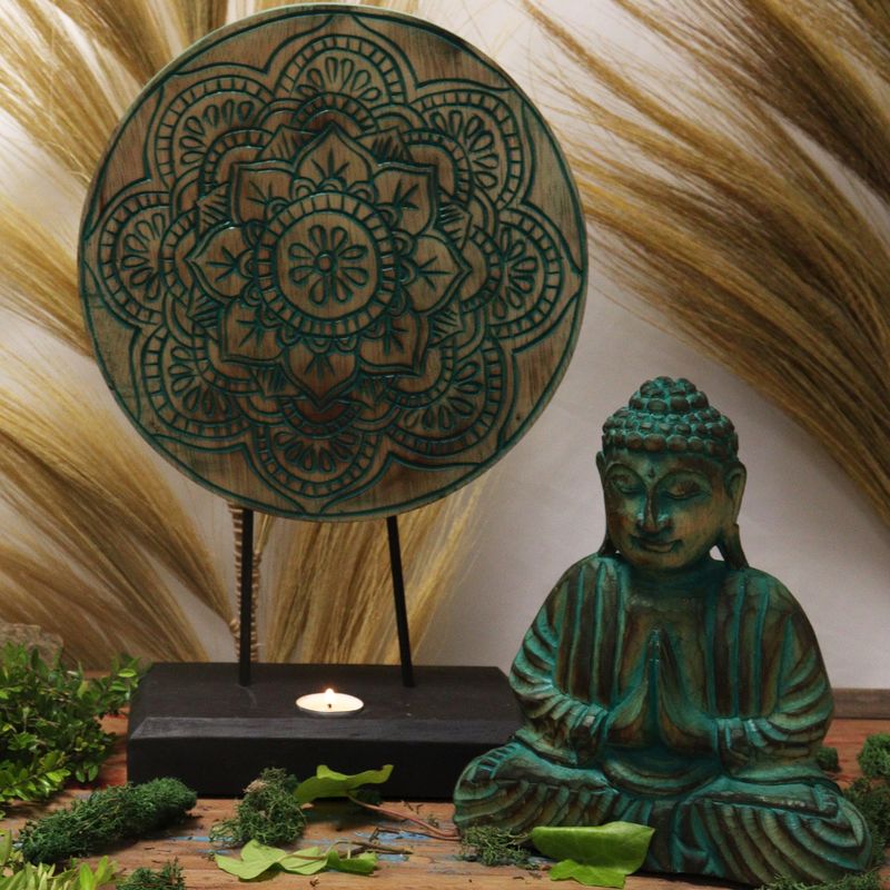 Buddha Feng Shui Set - Buddha Knut - Grön